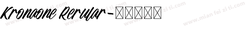 Kronaone Rerular字体转换
